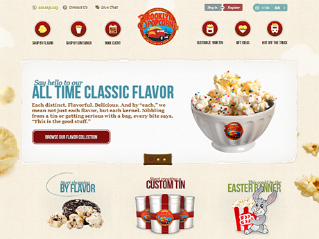 Popcorn online ordering website