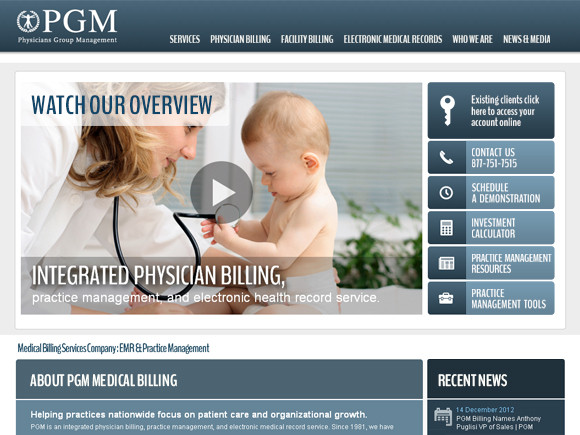 PGM medical billing services website